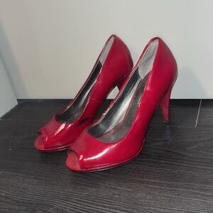 Moda Red Stiletto Heels Patent Leather